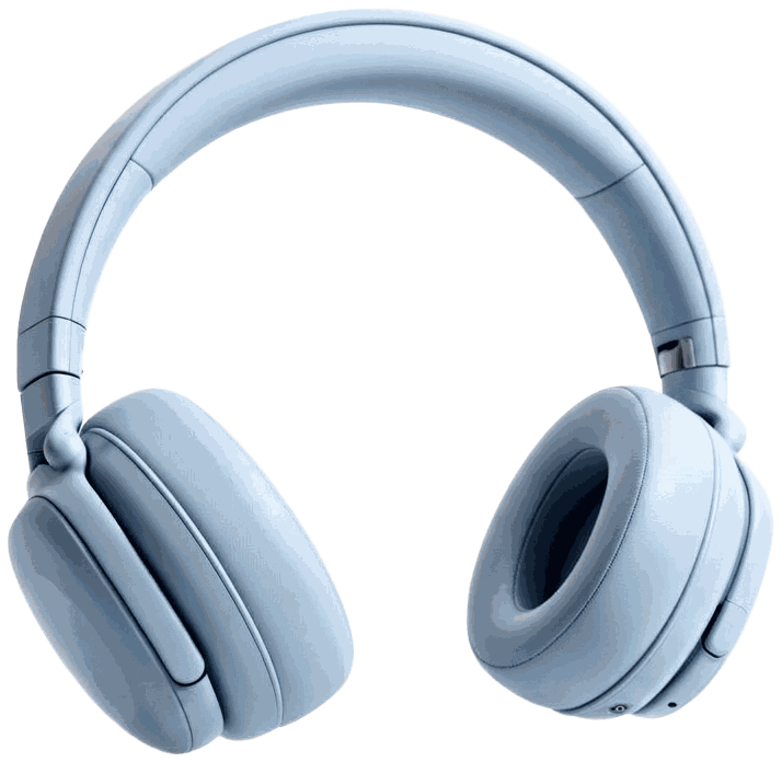 Audífonos over-ear azul cielo