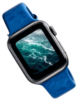 Smartwatch con correa azul